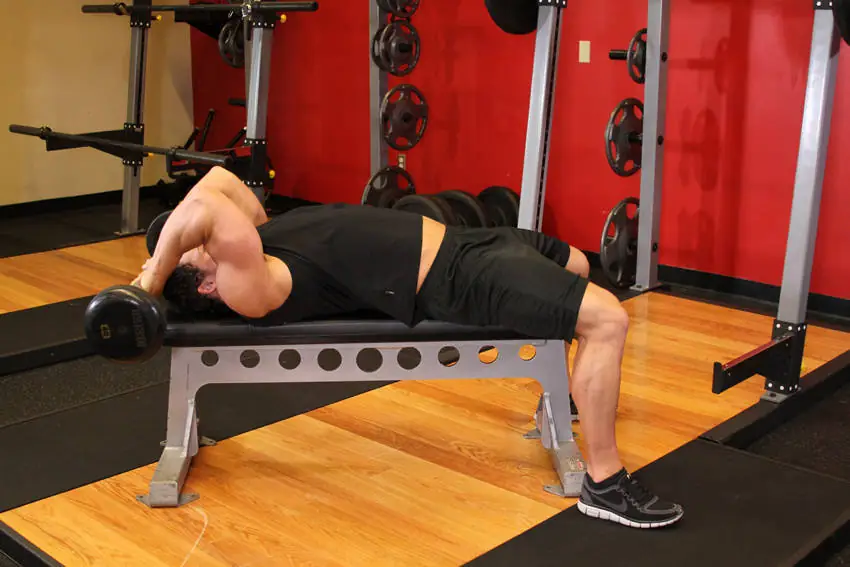 The Behind-The-Noggin Barbell Annihilator: Flat-Back Arm Smashers